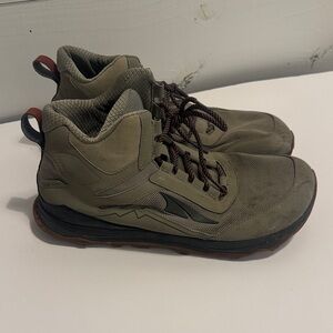 Altra Men's Long Peak Boots - Olive and Brown